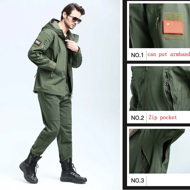 Lurker Shark Soft Shell Военная тактическая куртка Для мужчин Водонепроницаемый ветрозащитная куртка-штормовка для девочек с камуфляжным принтом флисовый плащ с капюшоном куртка SWAT