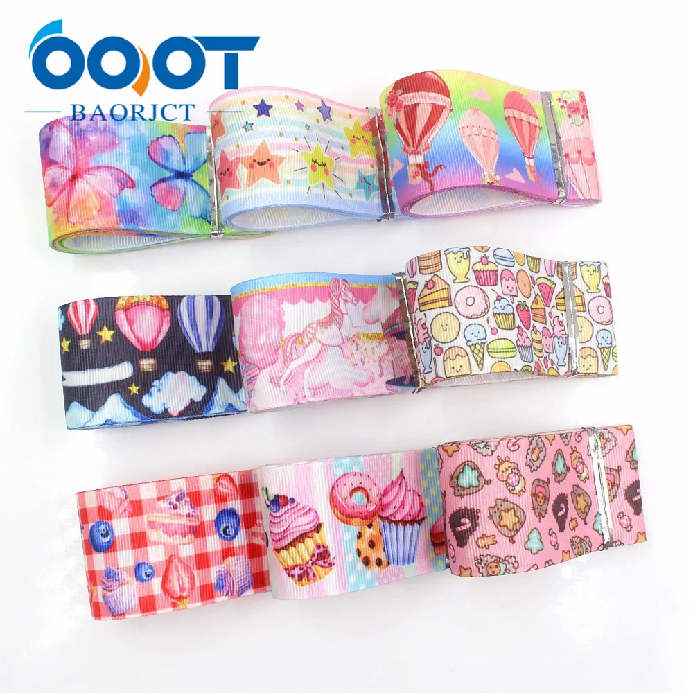 OOOT BAORJCT I-19426-1099, 1-1/", 10 ярдов мультфильм тепловой передачи печатных корсажные ленты, лук крышка DIY аксессуары украшения