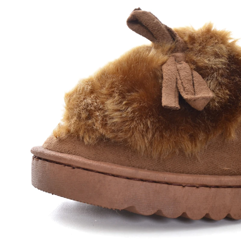 HEE GRAND/зимняя женская обувь с круглым носком украшенная искусственным мехом