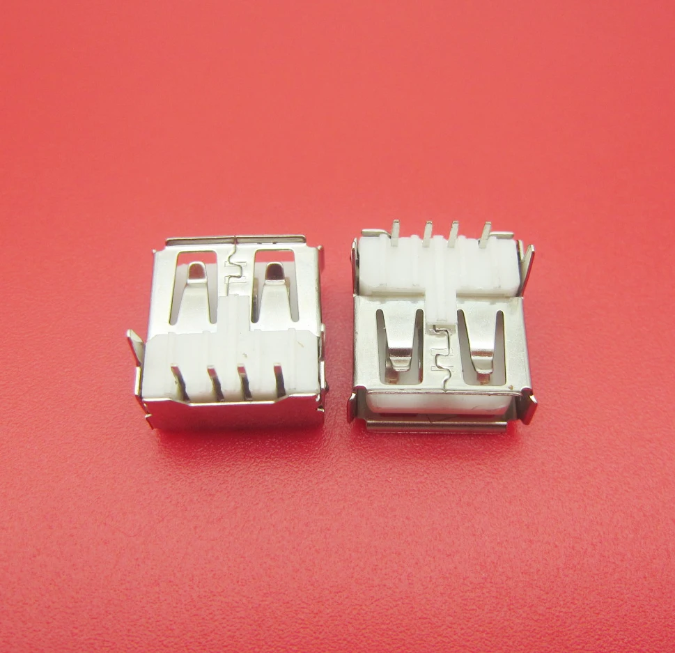 25 шт Тип 90 градусов USB2.0 разъем AF 2.0USB Мощность штекерное гнездо SMD прямо Футс для