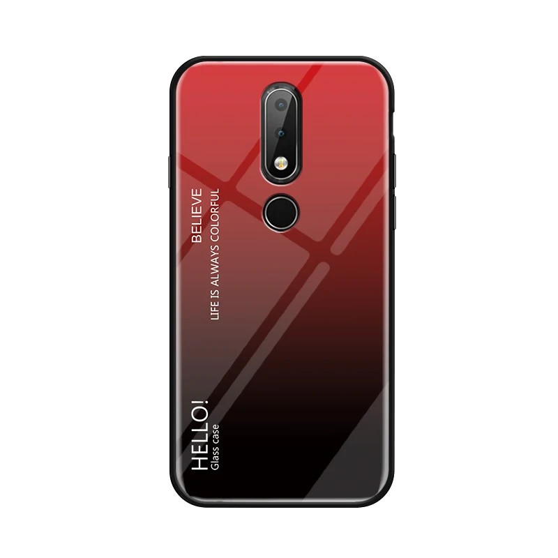 7 Plus Sklo Cntrkj для Nokia 1 чехол из закаленного стекла роскошный градиент мягкая
