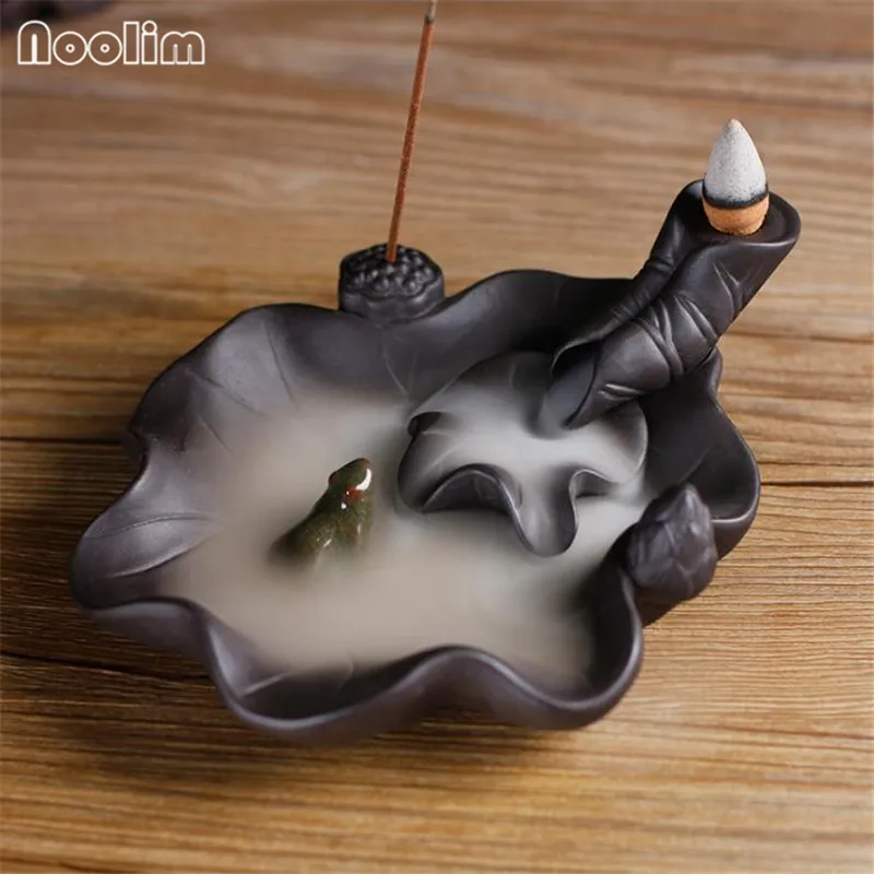 Керамическая каменная мельница Rockery Lotus Pond с обратным потоком ароматическая