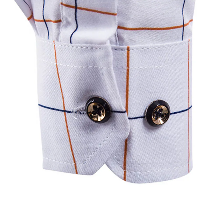 Мужская рубашка с отворотом длинным рукавом в сетку тонкая на пуговицах спереди