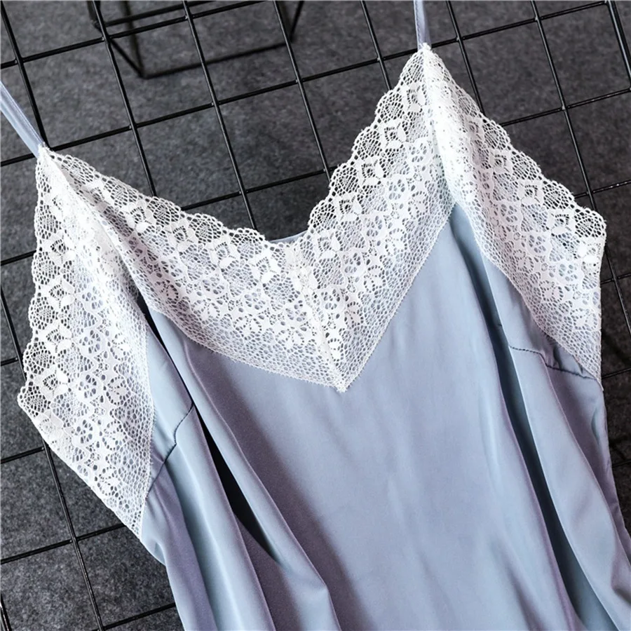XXL розовая кружевная женская ночная сорочка шелковое Ночное платье ropa sexy para el sexo