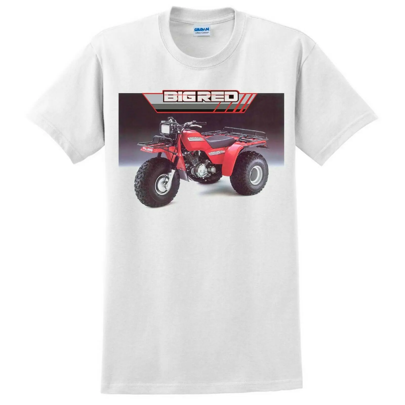 Мужская футболка с круглым вырезом большого размера Красная Atc 1986 Es 86 250|Мужские