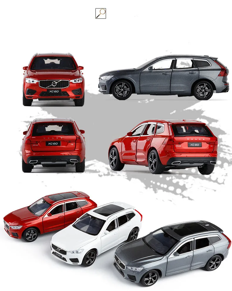 Новая модель 1/32 XC60 имитация внедорожника модель 6 открытые двери, звук и свет функция эха игрушечный автомобиль детская коллекция