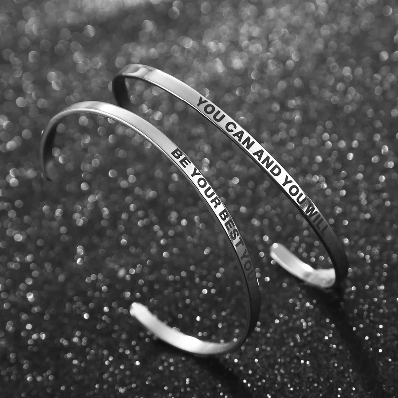 2018 индивидуальный браслет из нержавеющей стали 316L вдохновляющие
