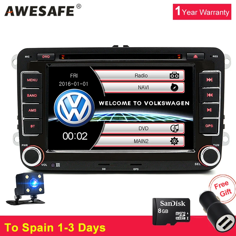 7 &quotдвойной 2 DIN автомобиля DVD GPS Радио Емкостный экран для Volkswagen seat/Altea/Толедо/