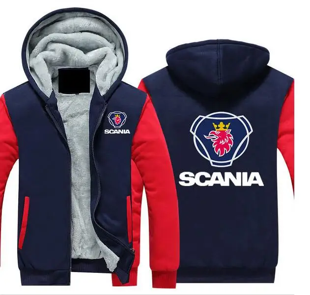 2019Car SCANIA толстовка мужская флисовая Толстая куртка с капюшоном High Street VOLO кардиган