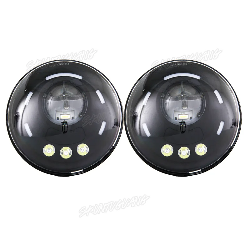 2PCS Headlight 7 дюймов круглый светодиодный фар DRL белые ближнего света фар для Jeep Wrangler Lada 4x4 Urban нива - Цвет: 2PCS Headlight