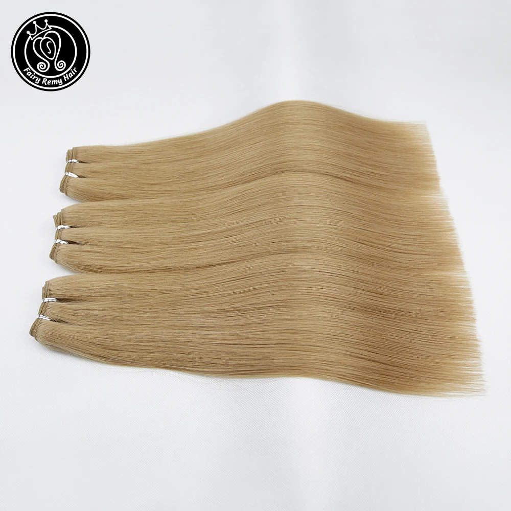 Сказочные волосы remy, 100 г/шт., настоящие европейские Прямые Натуральные кудрявые пучки волос, 16 дюймов, платиновый блонд, волосы Remy для наращивания