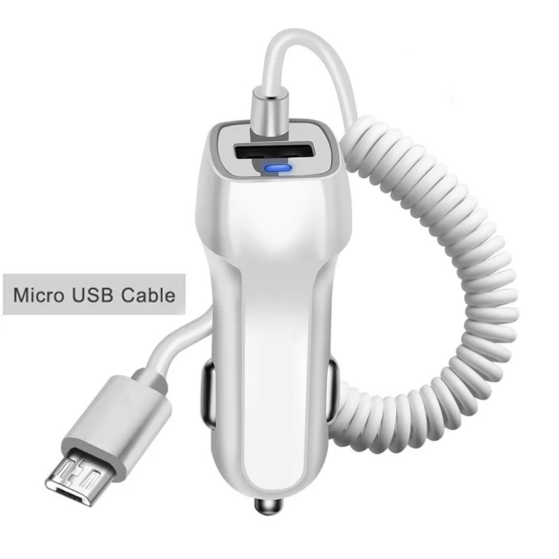 USB Автомобильное зарядное устройство для iphone X 8 samsung S9 S8 Plus автомобильная зарядка светодиодный телефон автомобильное зарядное устройство с кабелем для iphone/Micro USB/usb type-C