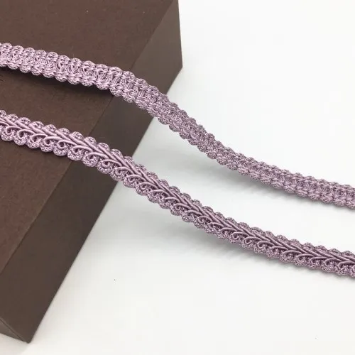 7purple 5 ярдов ширина 1,1 см хлопок кружевная отделка плетеная для костюма высокое качество коса многоножка швейная кружевная лента для свадебных аксессуаров - Цвет: 7purple