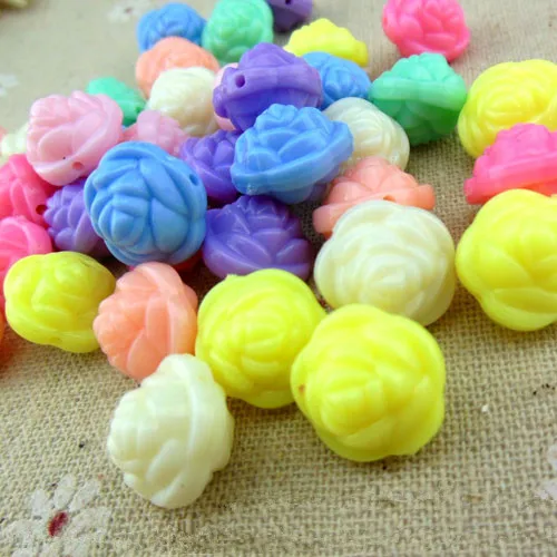 2017 Mixed Spring Color Ice Cream Beads Rose Flower Acrylic Gumball DIY Handmde Jewelry Necklace Bracelet Accessories M-10 | Украшения и