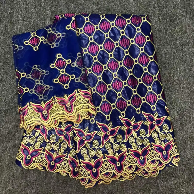 Африканский вышитый жаккард ткань Гвинея Brocade хлопок высокое качество Базен riche