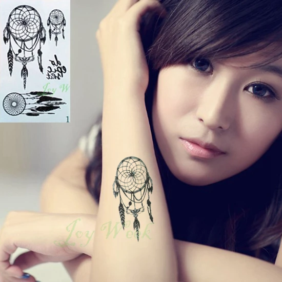 

Waterproof Temporary Tattoo sticker on body dreamcatcher dream catcher tatto stickers flash tatoo fake tattoos for girl