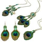 2019 Новый стиль Очаровательная богемная Подвеска из натурального пера павлина длинный свитер ожерелье из кожаной цепи для женщин аксессуары Подарки