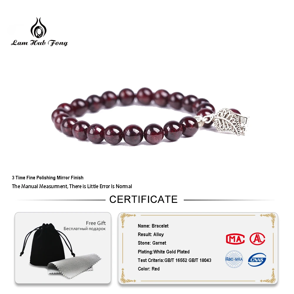 100% AAA 8mm Natural Garnet Bracelet For Women Wine Red Men Jewelry Leaf Shape Chain Gifts | Украшения и аксессуары