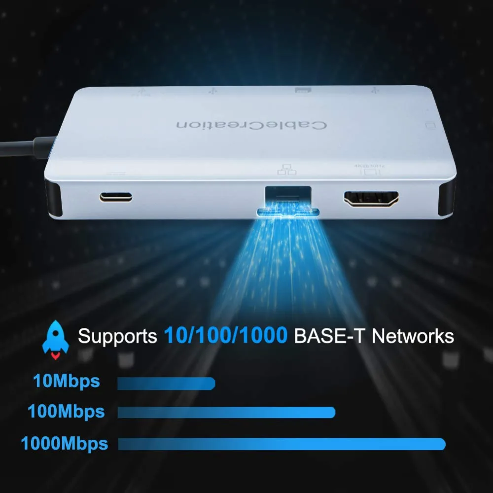 Usb концентратор C кабель (совместим с Thunderbolt 3) USB на 2 3 0 + женский HDMI 4K VGA SD Micro RJ45