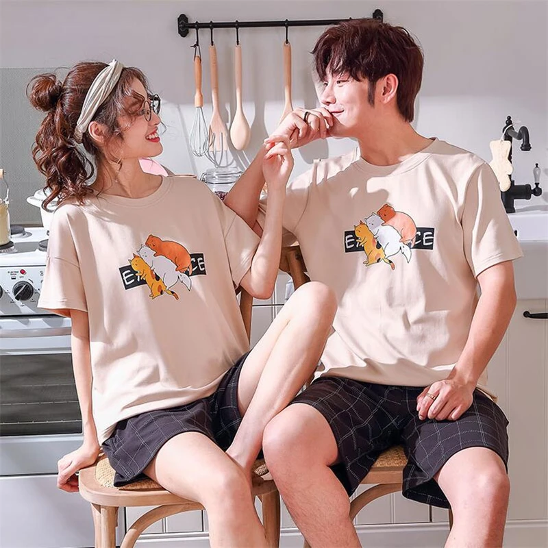 pajama woman summer shorts tops pijama femme Home suit Cotton Sleepwear casual sport home clothes for women pajamas feminino | Женская
