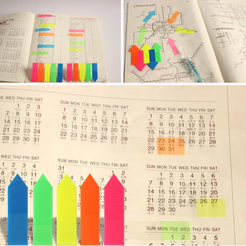 1 шт. Радуга флуоресцентный индекс блокнот заметки Kawaii стикеры Filofax блокноты для записей царапины Канцтовары офисный школьный принадлежности