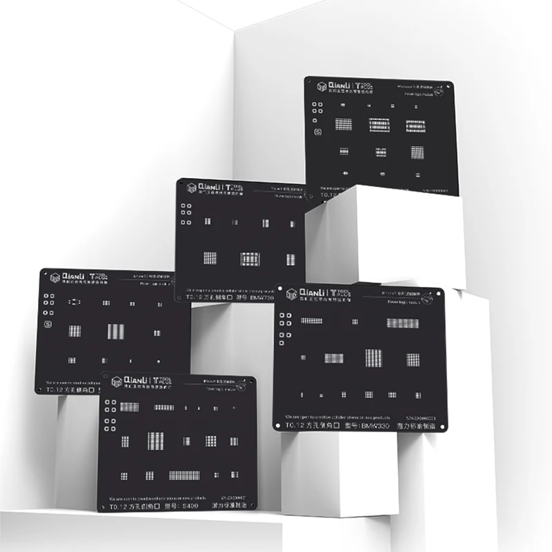 3D черный стальной трафарет BGA набор трафаретов для iPhone 5S 6 6P 6S 6SP 7 7P 8 8P Power Logic