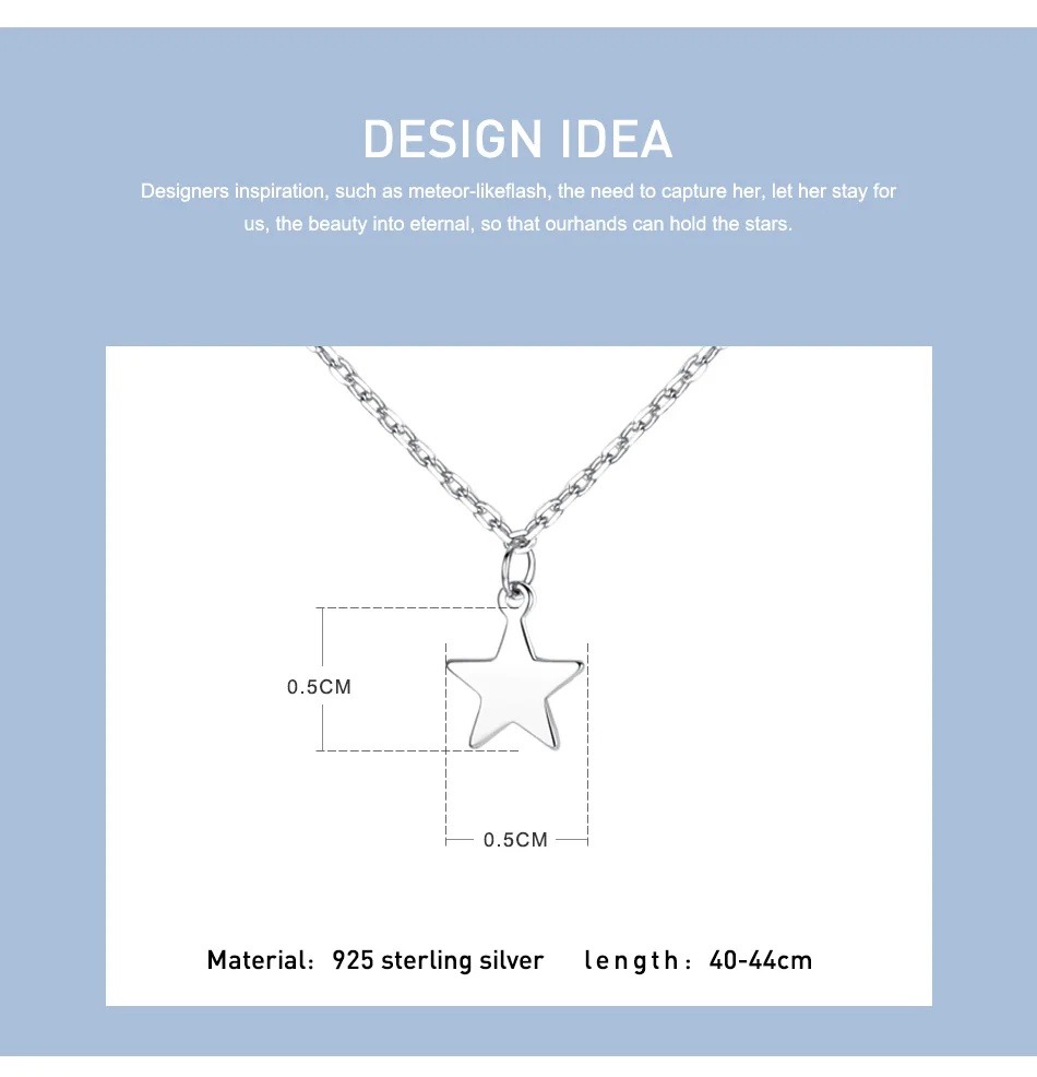 925 пробы, Серебряные звезды и прозрачные кристаллы, подвески, колье, цепочка для женщин, серебряная подвеска, ожерелье, подарок на день рождения, ювелирные изделия