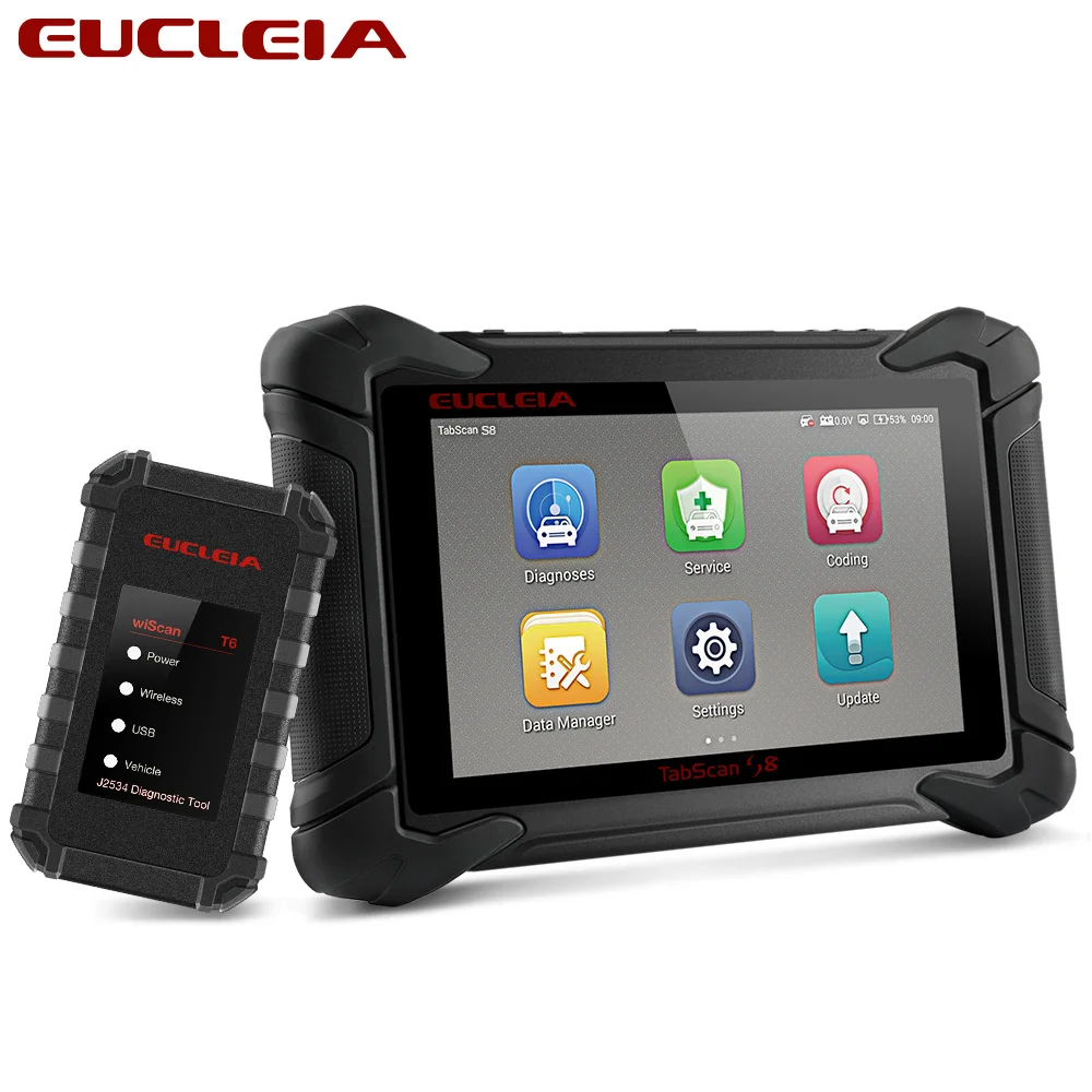 EUCLEIA S8 OBD2 Профессиональный инструмент полная система программирования ECU ABS EPB SAS