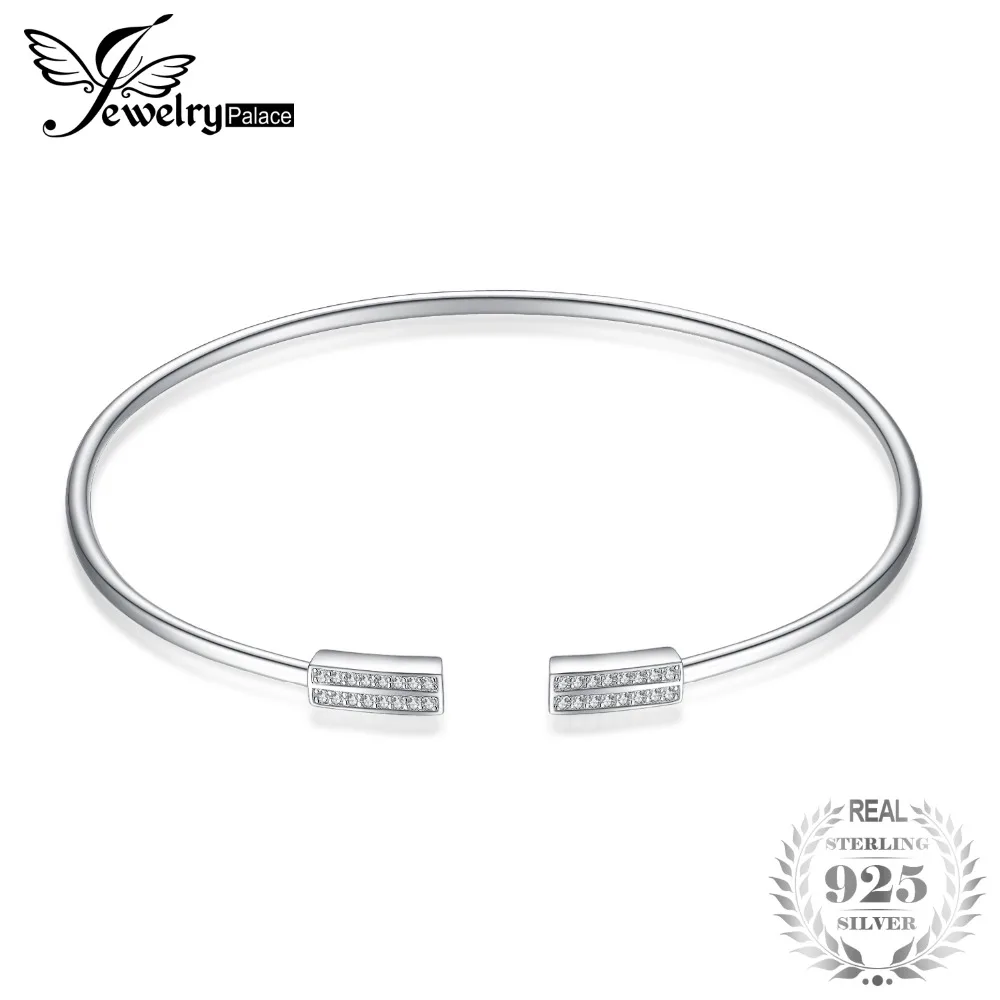 JewelryPalace Мода создан синий шпинель фианит Регулируемый Браслет манжета браслеты