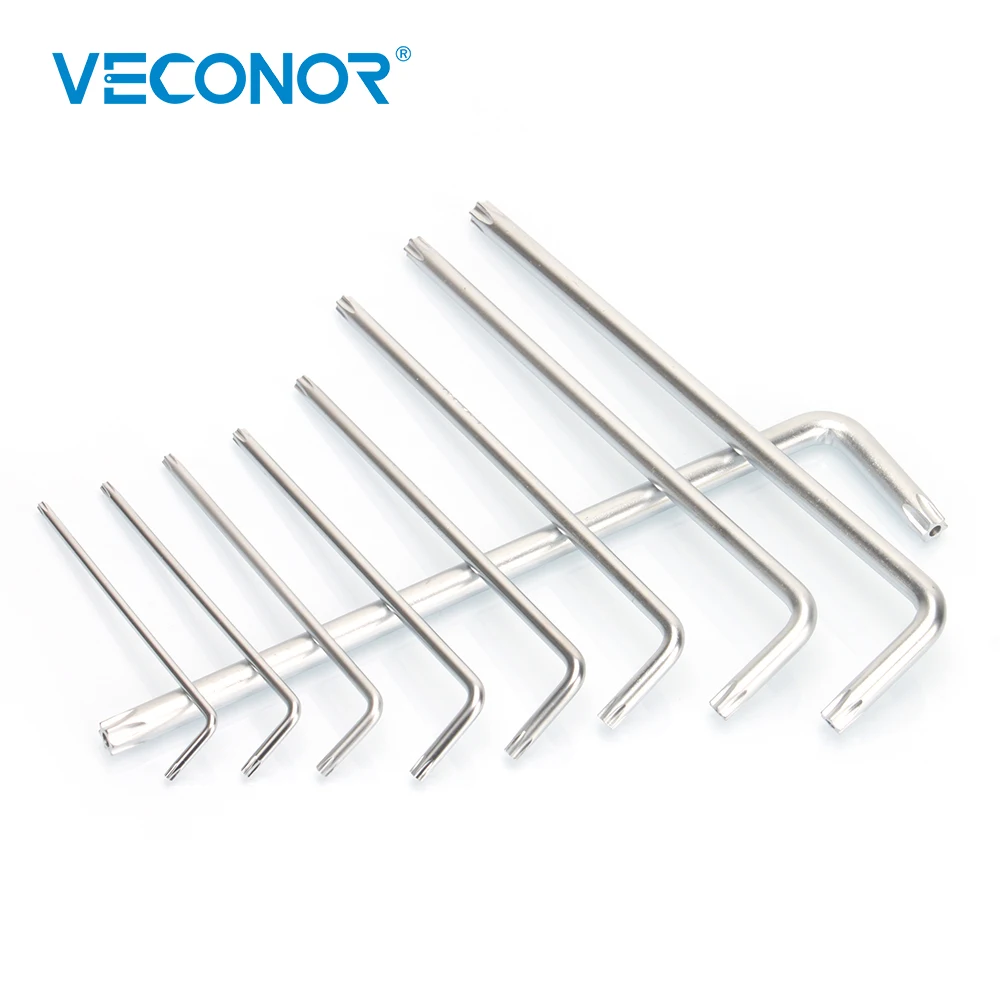 9 шт. комплект прочный Метрическая длинная рука Torx crv КЛЮЧ Звезда ключ инструмент