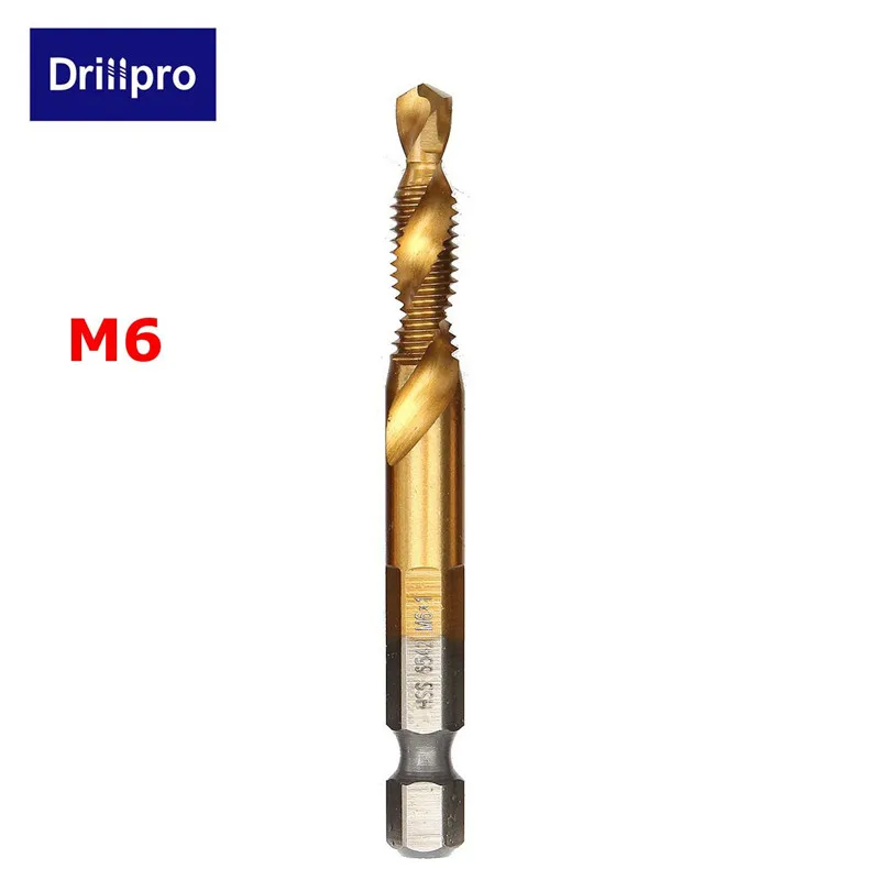 Drillpro Hss Сверло комбинированное сверло Зенковка набор титановый винт кран сверло набор Высокое качество