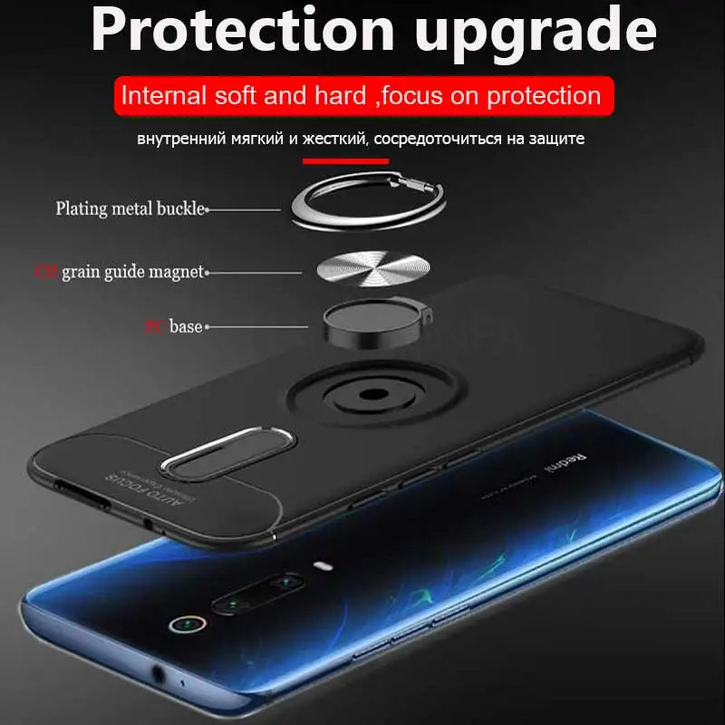 Роскошный противоударный чехол-бампер для Xiaomi Redmi Note 7 6 5 Pro 6A k20 Магнитный чехол Mi 9T