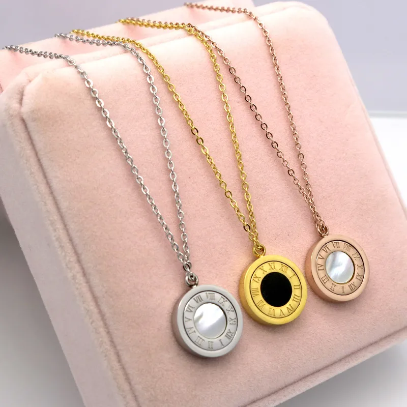 Модное ожерелье с подвеской спиннером черного и белого цвета для женщин