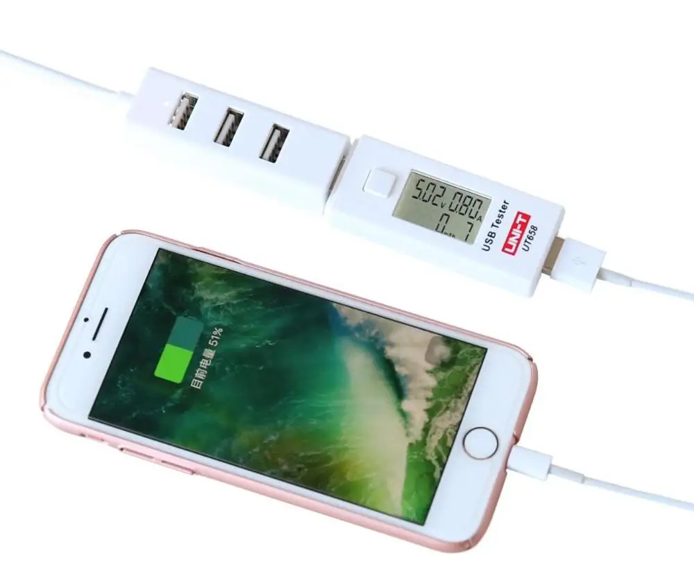 UNI-T UT658 USB Тестер Вольтметр Амперметр цифровой ЖК-дисплей Напряжение монитор измеритель тока Емкость тестер 9 в 3 А с подсветкой