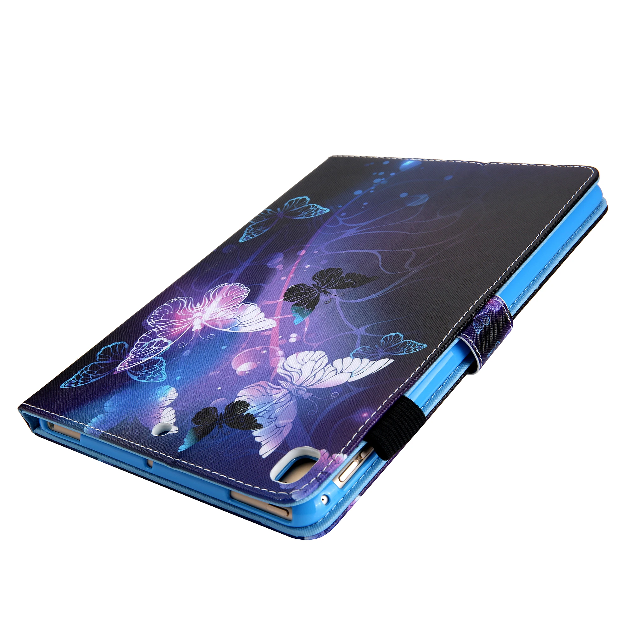 Кожаный чехол с рисунком фиолетовой бабочки для iPad Air 12 Mini 12345 Pro9.7 10 5 2017 2018 9 7
