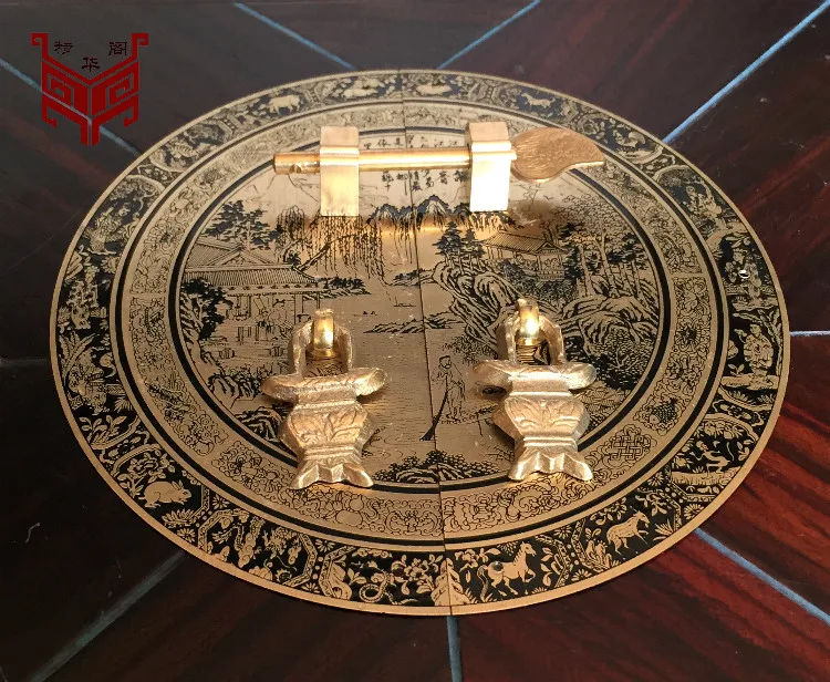 Эссенция китайской антикварной Ming и Qing Ge медная фурнитура дверь шкаф шкафы