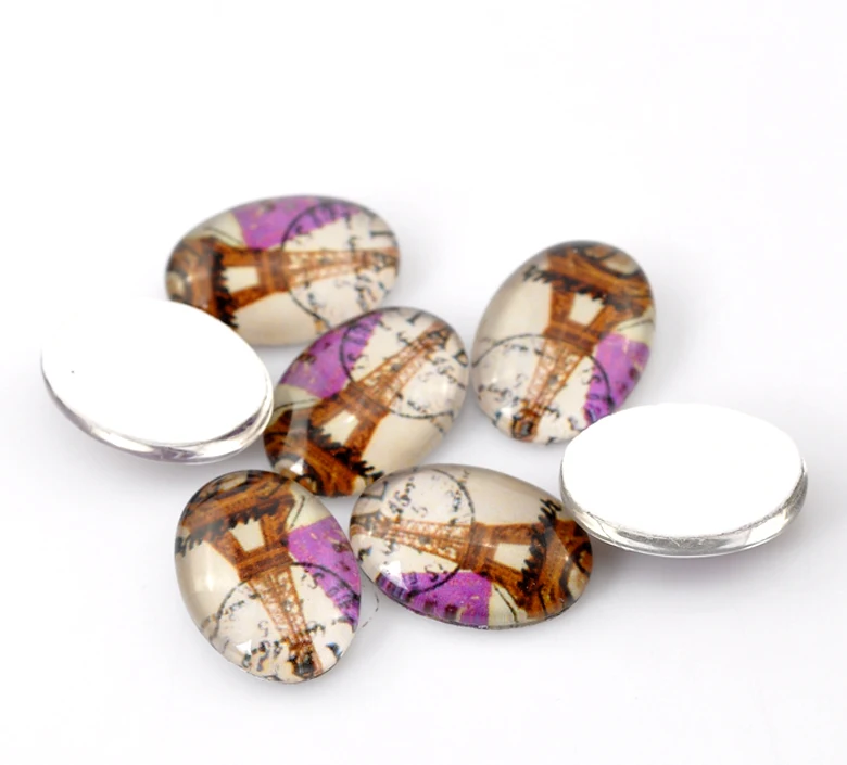 DoreenBeads стекло купольное уплотнение кабошоны фурнитура для украшений овальная