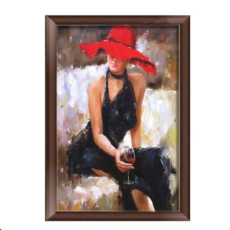 

Sexy Lady Canvas Oil Painting For Living Room Picture 100% Hand Painted Modern Abstract Oil Painting On Canvas Wall Art Unframed