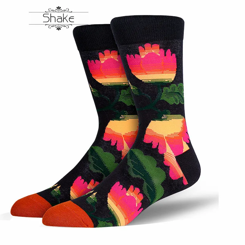 Shake Модные женские носки с цветочным узором длинные без пятки унисекс животными и