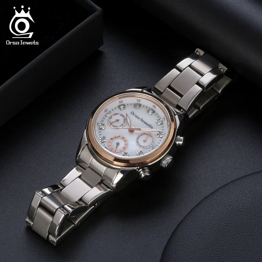 ORSA JEWELS женские часы из высококачественной нержавеющей стали кварцевые наручные часы женские часы Relogios Feminino OW11