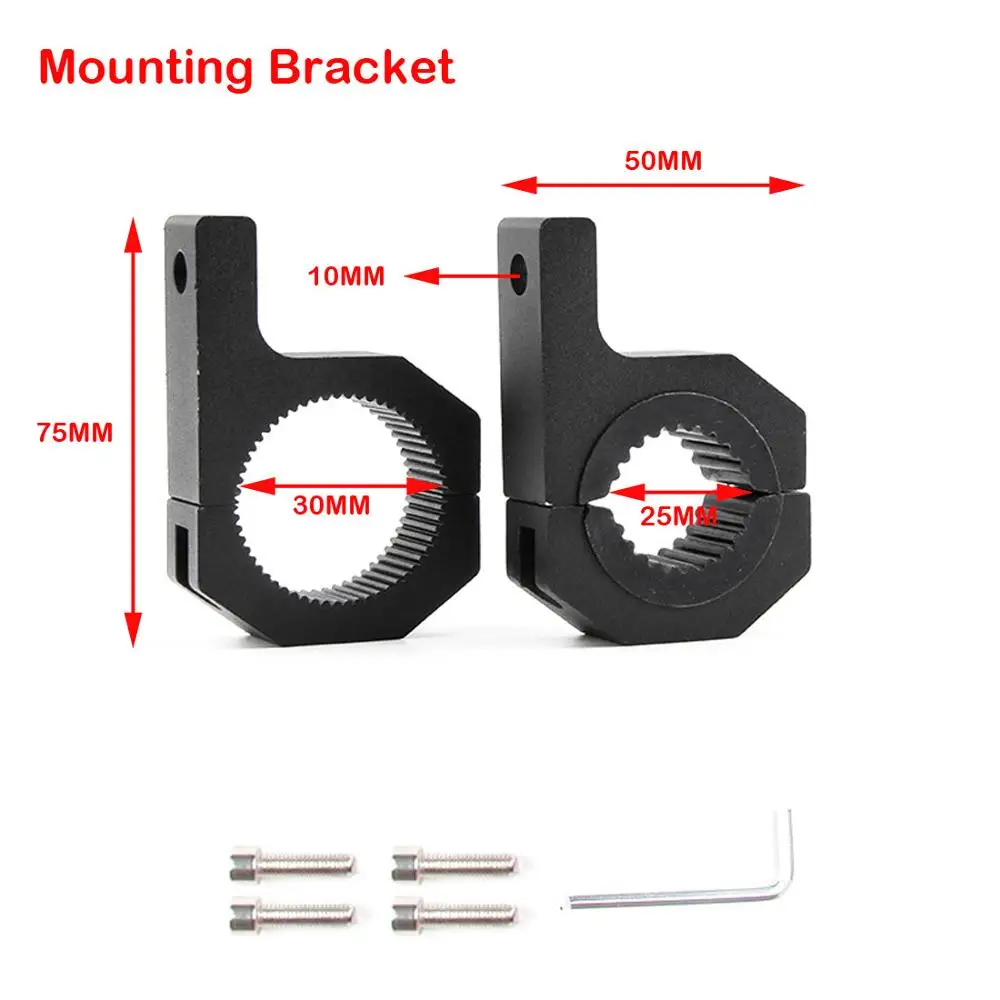 Mounting Bracket 18 Вт светодиодный фонарь желтый Универсальный Мотоцикл Внедорожный вспомогательный точечный фонарь для вождения противотуманных фар для автомобиля грузовика - Цвет: Mounting Bracket