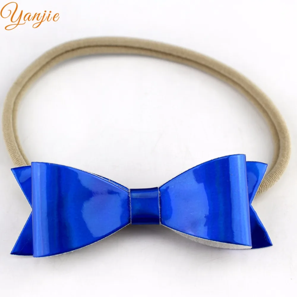 7 шт./лот шикарная детская голографическая Лазерная кожаная эластичная