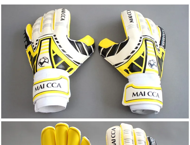 MAICCA взрослых ASoccer вратарские перчатки для мужчин женщин Professional Finger Protector противоскользящие латекс Футбол вратарь glvoes