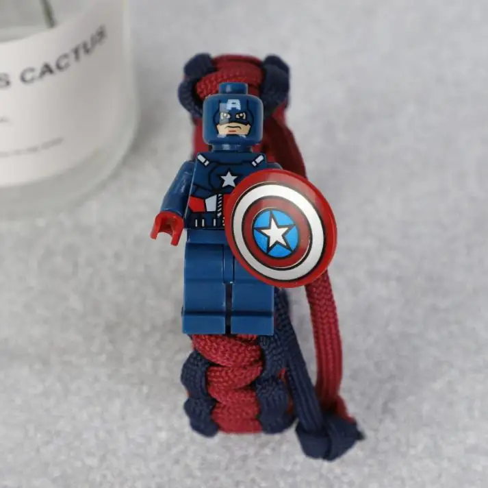 231 шт. Паракорда браслет для детей супер герой Железный человек розовый Бэтмен