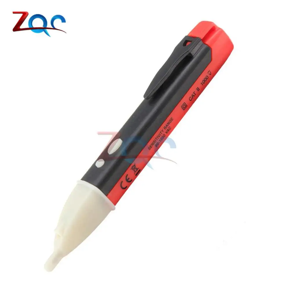 Red double button AC 110 В 220 В вольтметр напряжение зонд вольт метр электрический индикатор мощность детектор тестер Бесконтактный Разъем настенный светодиодный 90-1000 в - Цвет: Red double button
