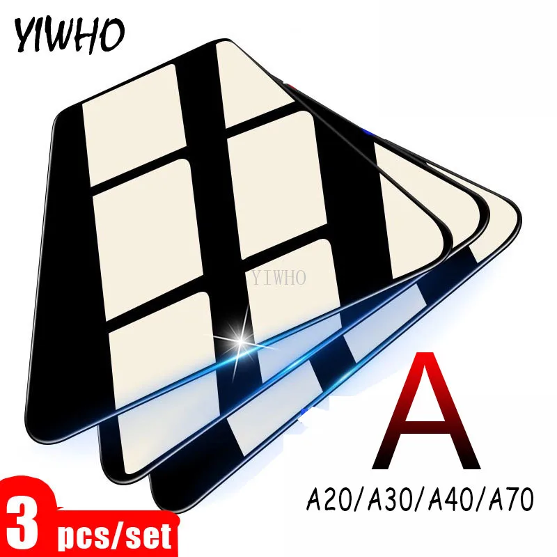 3 шт. Защитное стекло для Samsung Galaxy A50 A40 A30 A70 A20 чехол с полным покрытием Sumsung 2019