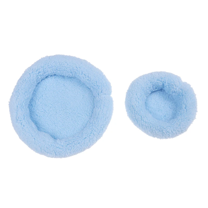 Хомяк маленькое животное Одноцветный Зимний Теплый круглый коврик для клетки