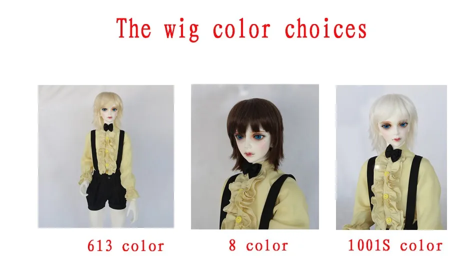 Парик для куклы BJD 1/3 высокая температура короткие волосы серебряный черный цвета парик для кукол заряд ExtraL18#22-24 см кукла luodoll