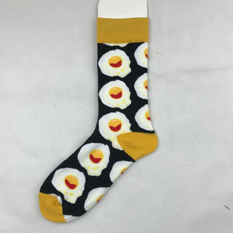 Omelette Авокадо суши омлет бургер яблоко растение фрукты еда носки короткие носки хлопковые с забавным для женщин зимние мужские унисекс счастливые носки для женщин - Цвет: Omelette