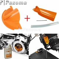 orange motorcycle primary oil fill funnel catcher drain oil funnel for harley 07 16 touring 06 17 dyna 09 16 trike models